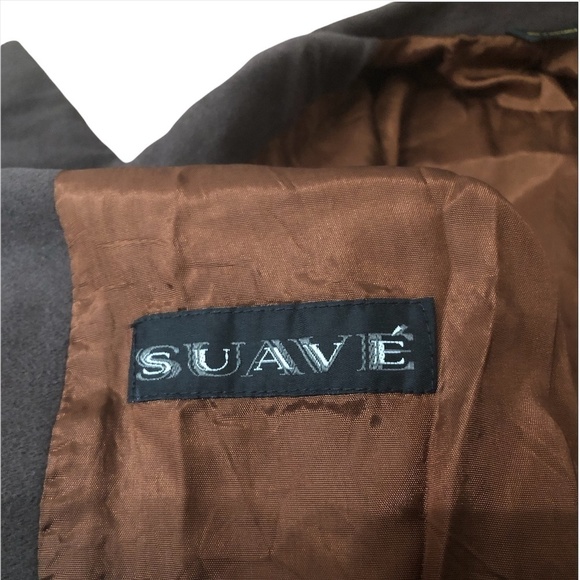 Vintage Western Jacket SUAVE Coat Men's Size 46 Brown Cowboy  Style - Picture 7 of 13